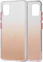 Voor Samsung Galaxy A51 Gradiënt schokbestendig TPU-hoesje met afneembare knoppen (oranje)