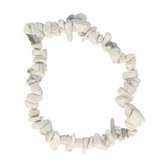 Bracelet fendu Howlite blanc - Bracelet pierres précieuses