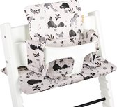 Stoelverkleiner TrippTrapp - Geschikt voor Stokke Tripp Trapp Kussenset - Kinderstoel Verkleiner - Perfecte Pasvorm - Geplastificeerd en Snel Schoon - Wit zebra