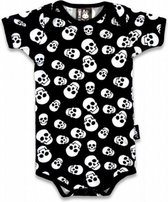 Six Bunnies Romper Ploka Skulls Maat 0-3 mnd
