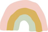 Muurstickers regenboogjes | 25 stuks | babykamer - kinderkamer | roze - groen | Thuismusje
