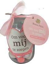 Baby verzorgingsset 7-delig veilige Verzorgset in glazen pot van Beaux Petits® roze/meisje