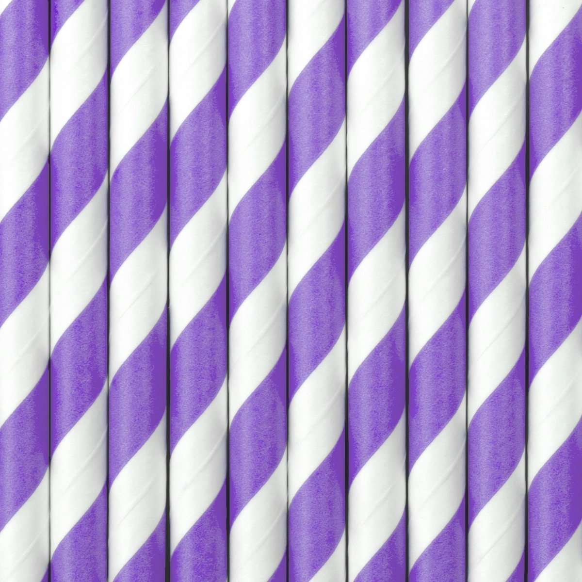 Partydeco - Rietjes Stripes Wit/Lavendel (10 stuks)