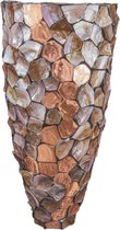 Schelpenvaas - Metaal Rosé (bruin/brons) - 90cm