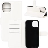 Apple iPhone 12 Pro Max hoesje, MobyDefend Kunstleren Wallet Book Case, Wit | GSM Hoesje / Telefoonhoesje Geschikt Voor: Apple iPhone 12 Pro Max