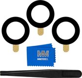 MMOBIEL Glas Lens Back Camera voor Oppo Reno4 5G 6.4 inch Zwart Incl. Pincet en Doekje