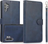 Voor Samsung Galaxy Note10+ Kalf Textuur 2 in 1 Afneembare Magnetische Achterkant Horizontale Flip Lederen Case met Houder & Kaartsleuven & Portemonnee & Fotolijst (Blauw)
