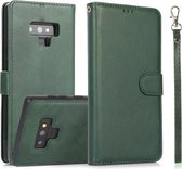 Voor Samsung Galaxy Note9 Kalf Textuur 2 in 1 Afneembare Magnetische Achterkant Horizontale Flip Lederen Case met Houder & Kaartsleuven & Portemonnee & Fotolijst (Groen)