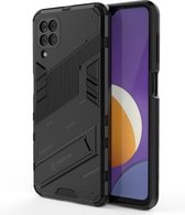Voor Samsung Galaxy M12 Punk Armor 2 in 1 PC + TPU schokbestendig hoesje met onzichtbare houder (zwart)
