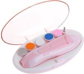 BY LYNN - Elektrische Baby nagelknipper - Manicure set - 6 in 1 - nagelvijl - nagelschaar - AA Batterijen - Licht - geluiddempend