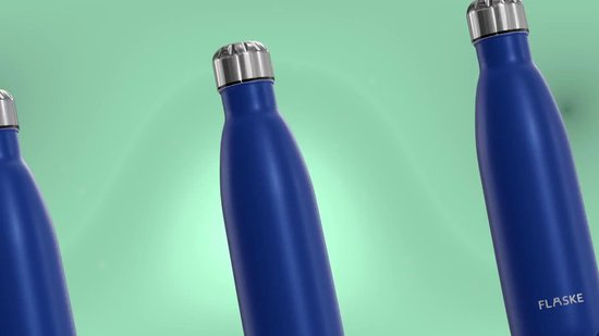 FLASKE Original Drinkfles 500 ml - Geïsoleerde RVS Waterfles - BPA-vrij - 12u Warm & 24u Koud - Geschikt als Thermosfles en Thermoskan - Water Bottle Stainless Steel - Cloud