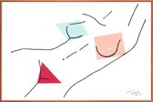 JUNIQE - Poster met kunststof lijst Nakeducation by @sonsonjaja -40x60