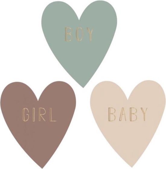 Foto: Geboorte sluitsticker sluitzegel xxl baby boy girl hart hartje pastel mauve lila licht rose blauw babyshower zwangerschap geboortekaart jongen meisje kraamfeest envelop stickers cadeau gift label dh collection