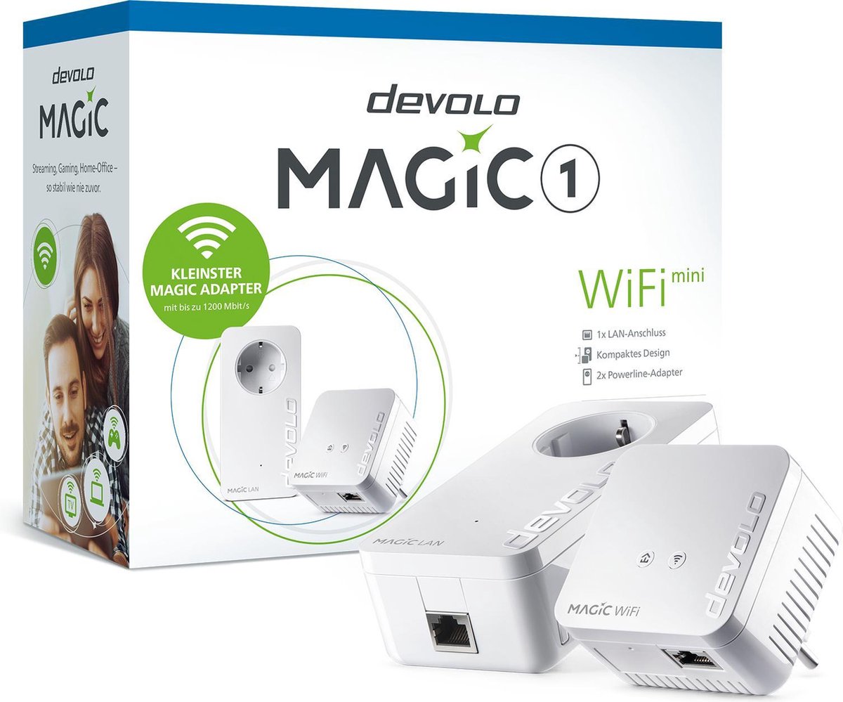 Devolo Magic 1 WiFi mini Starter Kit 1200 Mbit/s Ethernet LAN Wi-Fi Wit 2 stuk(s)