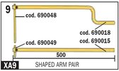 TELWIN - Armen met elektroden - XA9 SHAPED ARMS L=500MM + ELECTRODES