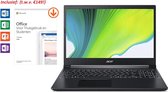 Acer Aspire 7 - Intel i5 - 16GB RAM - 512GB SSD - Zwart - Windows 10 Home - NVIDIA® GeForce® GTX 1650 - Tijdelijk met GRATIS Office 2019 Home & Student t.w.v. €149 (verloopt niet,