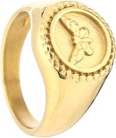 Michelle Bijoux Ring Vlinder Zegel Goud JE13339 (MAAT 16-18mm)