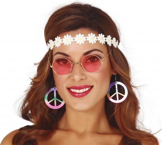 Hippie accessoire set voor vrouwen - 3 verkleedaccessoire | bol.com
