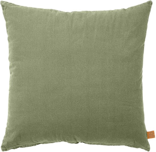 Lisomme Maud sierkussen groen - 65 x 65 cm - beige - katoen - buiten - wasbaar