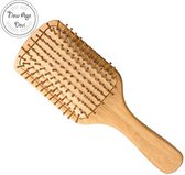 New Age Devi - Bamboe haarborstel - Duurzame haarborstel - Vierkant - Anti statisch - 23.5 CM