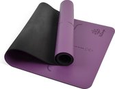 YoZenga Premium yoga mat | sportmat | Fitnessmat |Pro grip | extra breed | natuurlijk rubber | Lotus Purple | Inclusief gratis draagriem | cadeautip!