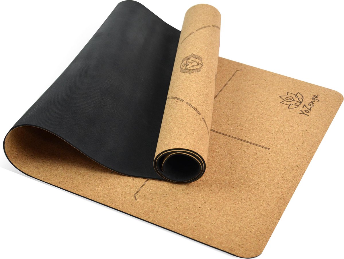 YoZenga Premium yoga mat natuurlijk kurk Chakra | inclusief gratis draagriem