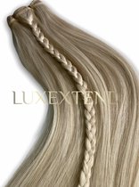 LUXEXTEND Weave Hair Extensions #613 | Human hair Blonde | Human Hair Weave | 60 cm - 100 gram | Remy Sorted & Double Drawn | Haarstuk | Extensions Blond | Extensions Haar | Extens