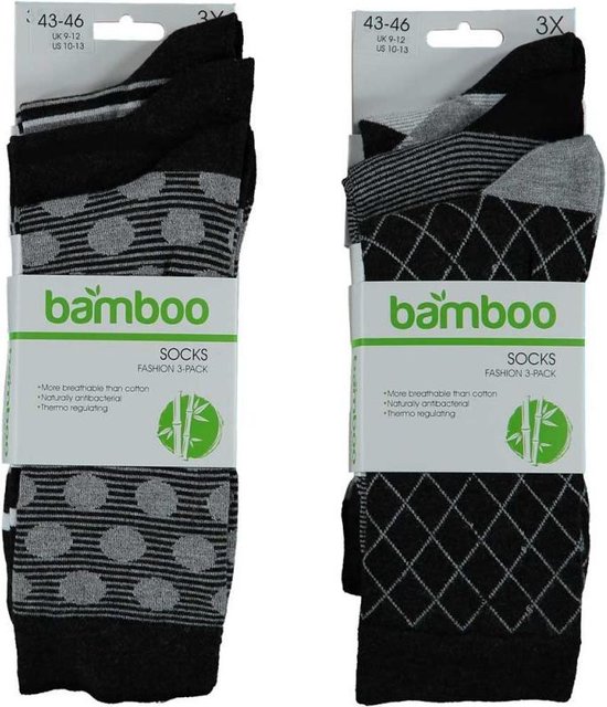 Heren bamboe sokken - Multi - 6 Paar