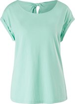 s.Oliver T shirt dames - Korte mouw - Turquoise - Ronde hals -Maat XXL (44)