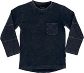 KMDB Shirtje Longsleeve Diamond Acid Wash Jongens Grijs - Maat 110