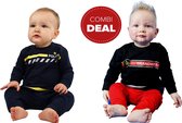 Fun2wear - baby/peuter /kraamcadeau - combideal - 1+1 - politie + brandweer- pyjama - maat 80