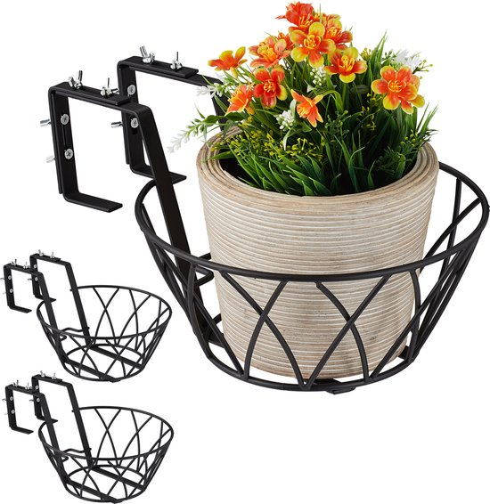 Plantenhouder metaal groen 24 cm kopen? Bloempotten & plantenbakken