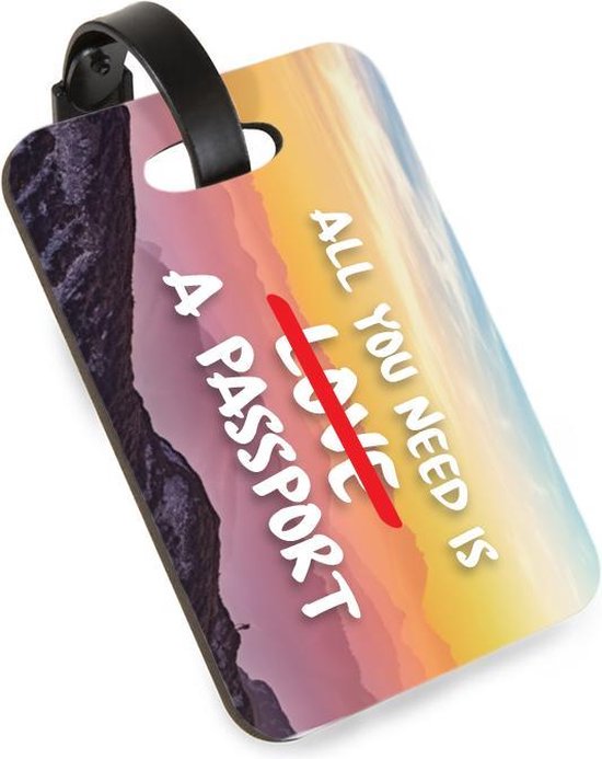 Hospitrix Bagagelabel Gekleurd voor Koffers –  All you need is a passport