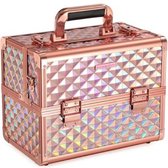 Segenn's Beautycase - Afsluitbaar - Roze - rosé goud metallic