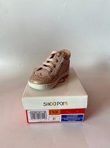Shoe Pom - Babyschoenen met Veters en Rits - Leder - Roze - Maat 21