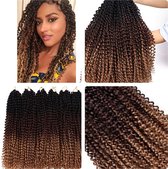 6X Passion Twist Hair Hairextensions 18" kleur1B/30  Balayage braiding hair