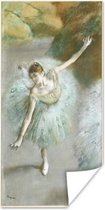 Poster Dancer in Green - Schilderij van Edgar Degas - 40x80 cm - Kerstversiering - Kerstdecoratie voor binnen - Kerstmis