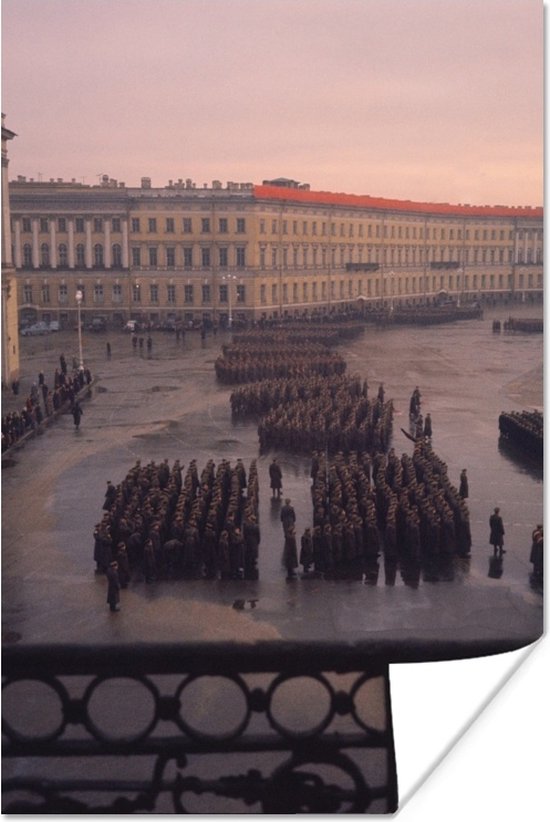 Défilé militaire au musée de l'Ermitage à Saint-Pétersbourg Poster 40x60 cm - Tirage photo sur Poster (décoration murale salon / chambre)