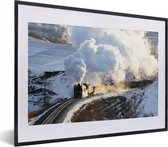 Cadre photo avec poster - Locomotive à vapeur - 40x30 cm - Cadre pour poster