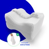 Hile Essentials Orthopedisch Kniekussen - Traagschuim - Wit