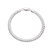 Silver flat braid bracelet - ARMBAND - HEREN