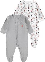 NAME IT NBNNIGHTSUIT 2P W/F GREY MEL CIRCUS unisex Boxpak - Maat 62