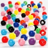 Pony kralen, d: 6 mm, gatgrootte 3 mm, , 75 gr, 125ml, circa 600 stuk