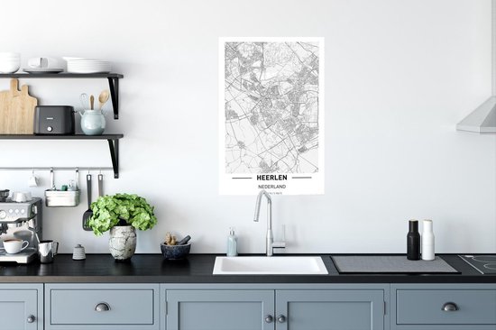 Affiche Plan de la ville Heerlen - 40x60 cm - Carte