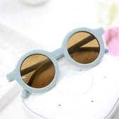 Maesy - kinderzonnebril Vinny - zonnebril voor kinderen - peuters - jongens en meisjes - UV400 bescherming - hippe retro bril rond - baby blauw