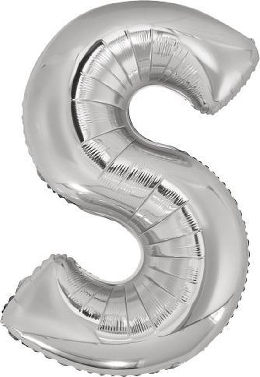 Amscan Letterballon S Folie 114 Cm Zilver