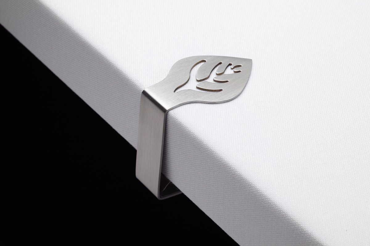 Bellatio Design - 4x pinces de fixation nappe en acier inoxydable