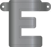 Folat Banner Letter 'e' 12,5 X 11 Cm Karton Zilver
