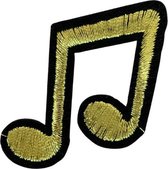 Muzieknoot strijk embleem - patch - patches - stof & strijk applicatie