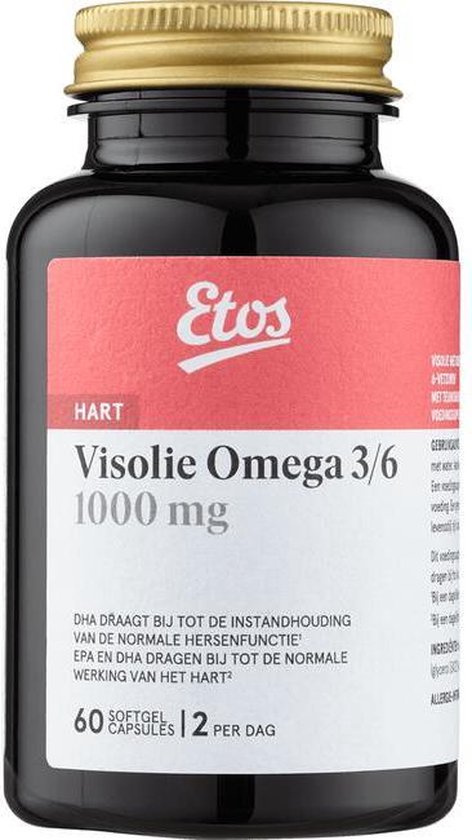 Etos Visolie Omega 3/6 voedingssupplement - 60 softgel capsules | bol.com
